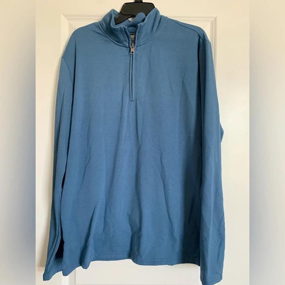 Weatherproof Vintage 1/4 Zip Pullover Sweater Mens XL Blue‎ Long Sleeve